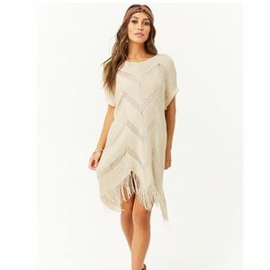 Forever 21 Crochet Fringe Tunic NWOT